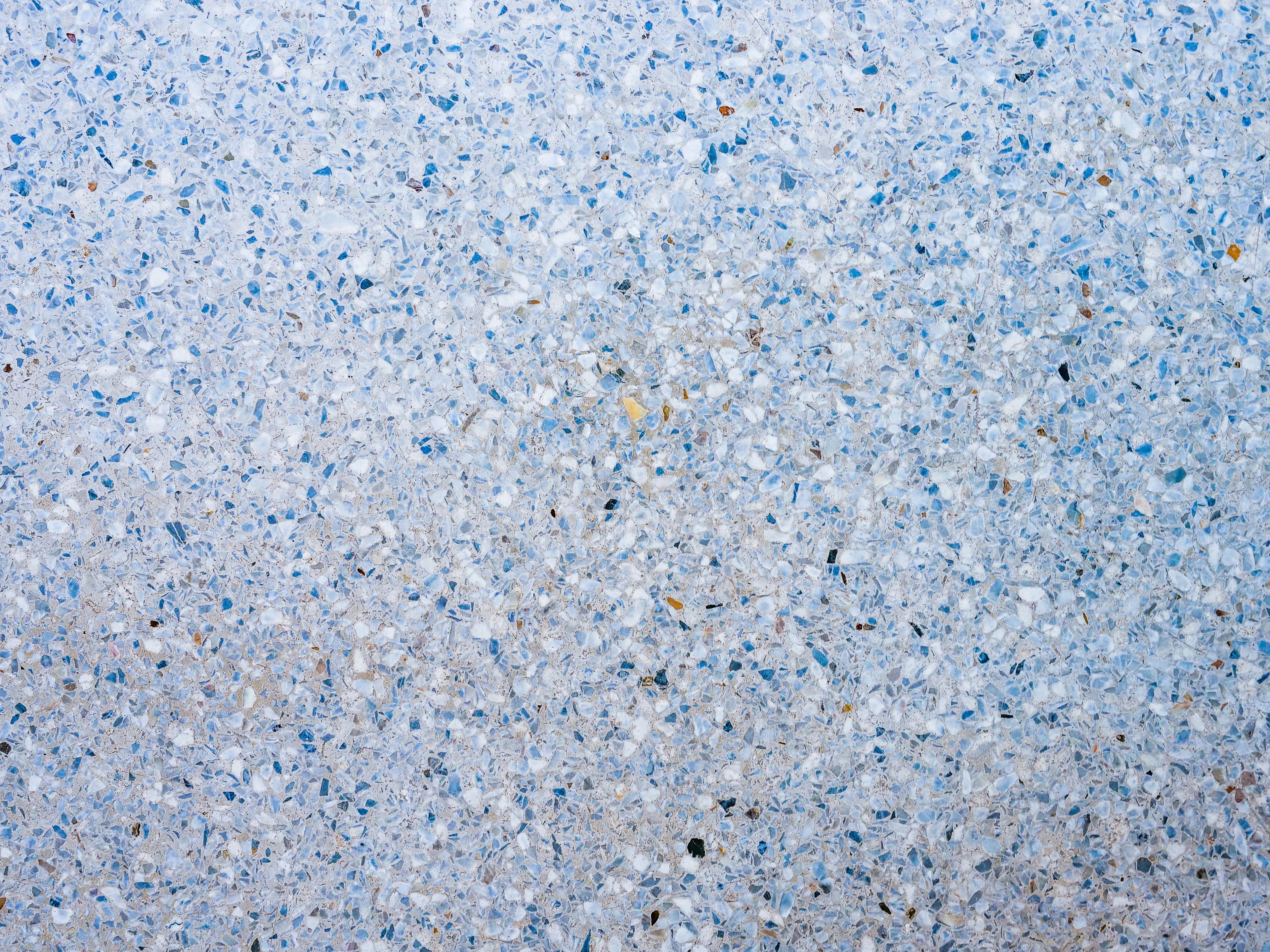 Light blue flake floor coating by Colin Coatings, serving Prairie City, Iowa